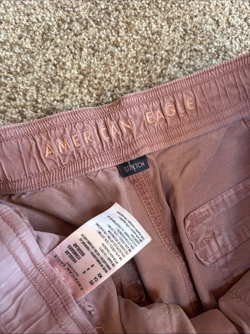 American Eagle Outfitters Dusty Rose Cargo Joggers